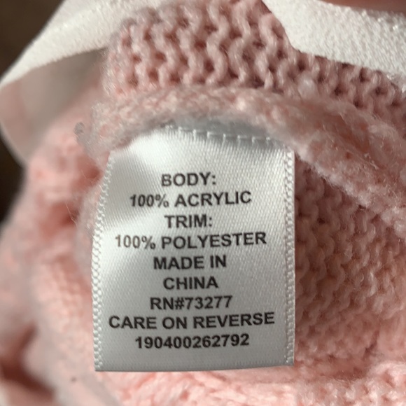 Elle Pink & White Mock Layer Sweater - Picture 7 of 8